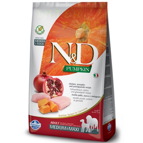 FARMINA N&D PUMPKIN - CHICKEN AND POMEGRANATE ADULT Medium & Maxi - 2,5kg