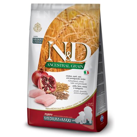 FARMINA N&D Ancestral Grain - CHICKEN & POMEGRANATE PUPPY  MEDIUM & MAXI  - 2,5kg