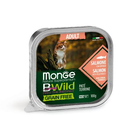 Monge Natural Superpremium Bwild Grain Free Adult - Salmone con Ortaggi - 100g