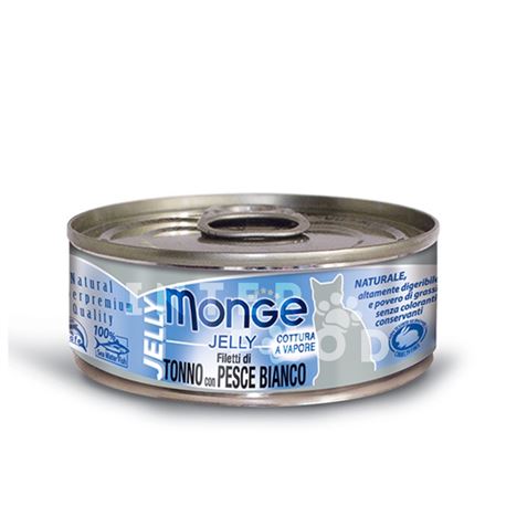 Monge Jelly - Filetti di tonno del Pacifico e Pesce Bianco in gelatina - 24 x 80g 1