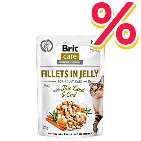 Brit Care Cat Pouch Trout & Cod in Jelly - 24x85g