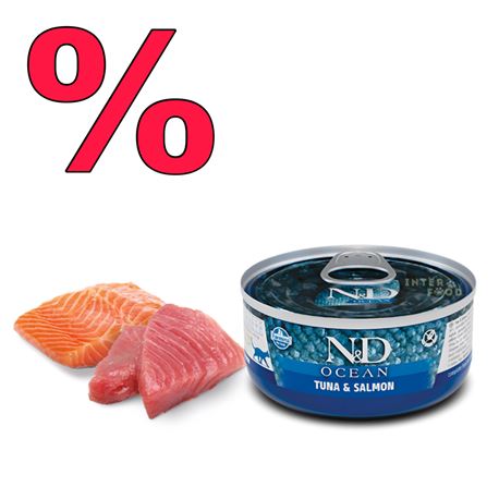 FARMINA N&D OCEAN - TUNA & SALMON - 24x70gr