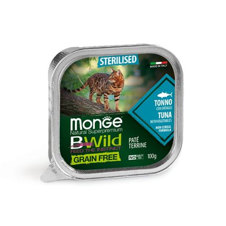 Monge Natural Superpremium Bwild Grain Free Adult Sterilised - Tonno con Ortaggi - 100g 1