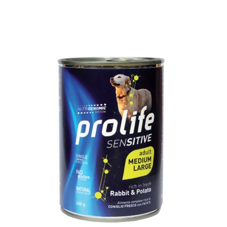 PROLIFE Sensitive Adult Rabbit & Potato - Medium/Large - 6 x 800g