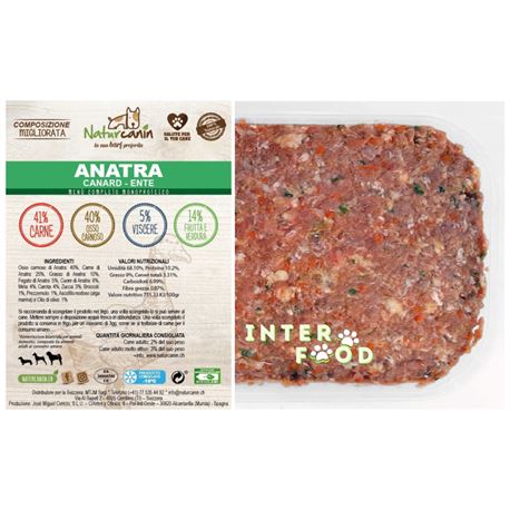 NaturCanin Barf menu Anatra - 1kg