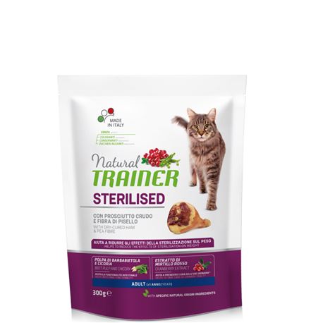 Natural TRAINER Sterilised Adult con Prosciutto Crudo - 300g 1