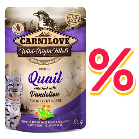 Carnilove Adult - Quail enriched with Dandelion - 24x85g