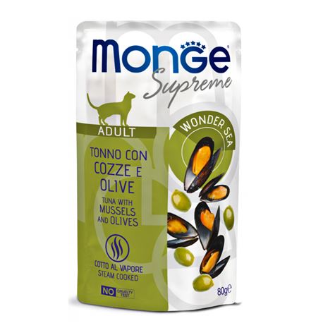 Monge Supreme - Tonno con Cozze e Olive - Adult - 80g 1