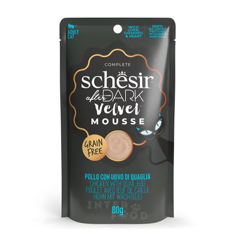 Schesir After Dark gatto - Pollo con uovo di quaglia - in pat - 80g 1