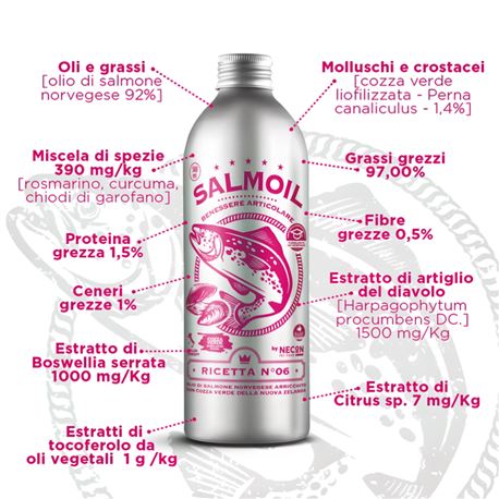 SALMOIL RICETTA 6 - Integratore alimentare per cani - Benessere articolare - 250ml 2