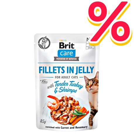 Brit Care Cat Pouch Tender Turkey & Shrimps in Jelly - 85g