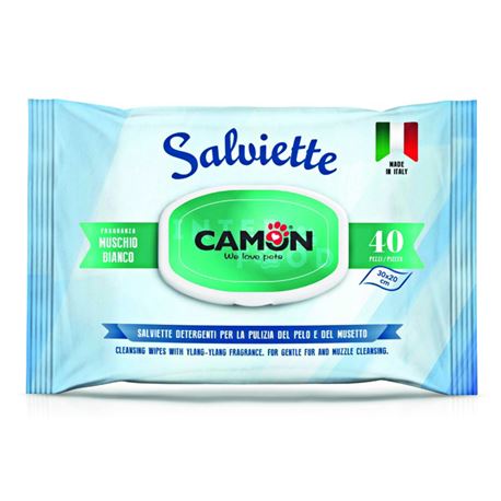 Salviette detergenti per cani alla fragranza Muschio bianco