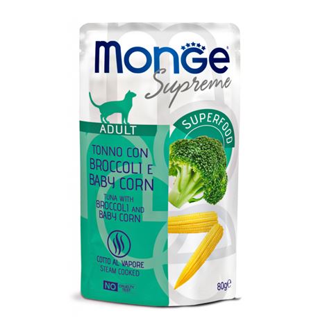 Monge Supreme - Tonno con Broccoli e Baby Corn - Adult - 80g 1