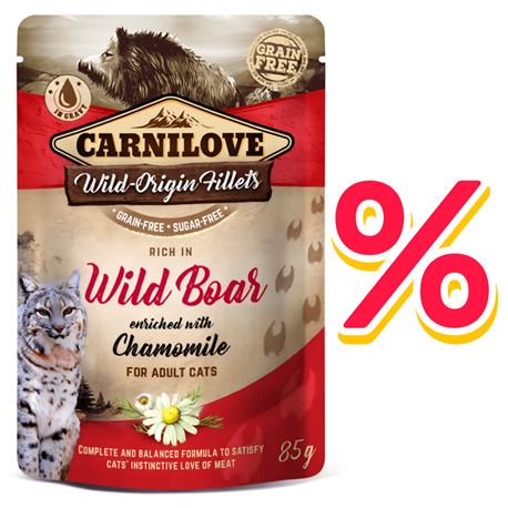 Carnilove Adult - Wild Boar enriched with Chamomile - 24x85g 1