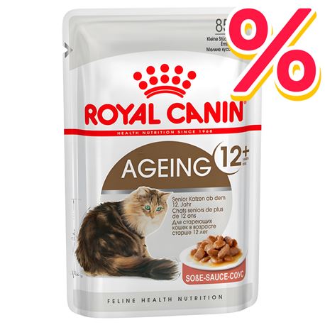 ROYAL CANIN Ageing 12+ Gravy - Cibo umido per gatti - 4 x (12 x 85g)