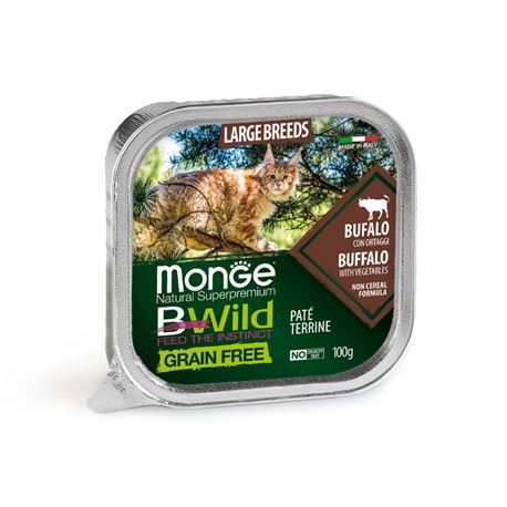 Monge Natural Superpremium Bwild Grain Free Adult Large Breeds - Bufalo con Ortaggi - 100g