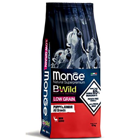 Monge BWild Puppy & Junior Cervo - 12kg 1