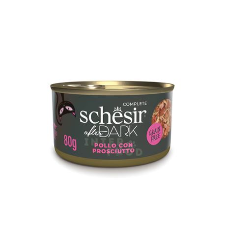 Schesir After Dark gatto - Filetti di Pollo con Prosciutto - in brodo - 80g