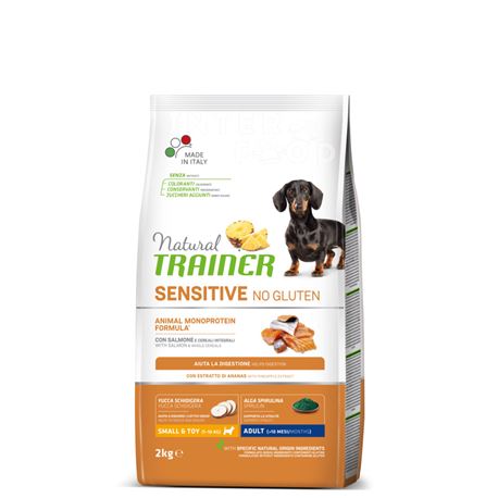 Natural TRAINER Sensitive No Gluten Mini Adult Salmone - 2kg 1