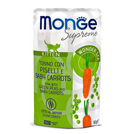 Monge Supreme - Tonno con Piselli e Baby Carrots - Kitten - 80g