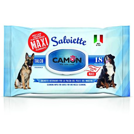 Salviette detergenti al Talco Maxi per cani grandi