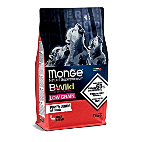 Monge BWild Puppy & Junior Cervo - 2,5kg