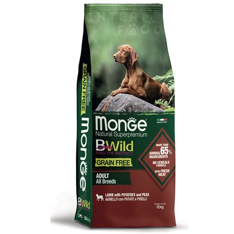 Monge B-Wild Grain Free All Breed Adult Agnello con Patate - 12kg