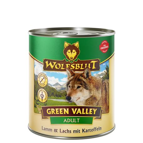 WOLFSBLUT Green Valley - Lamm & Lachs mit Skartoffeln - Adult - 6 x 800g