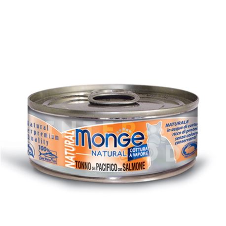 Monge Natural - Tonno del pacifico con salmone - 80g