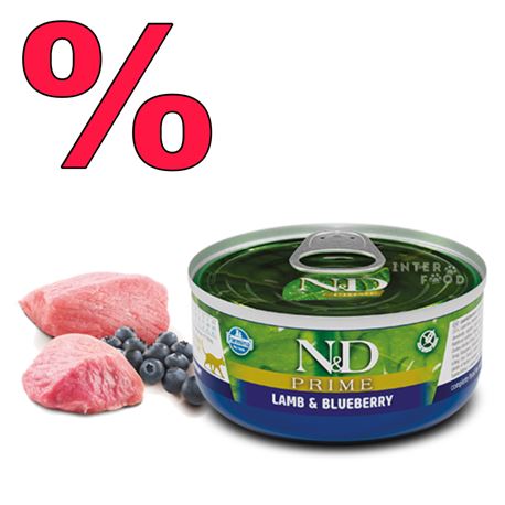 FARMINA N&D PRIME - LAMB & BLUEBERRY - 24x70gr