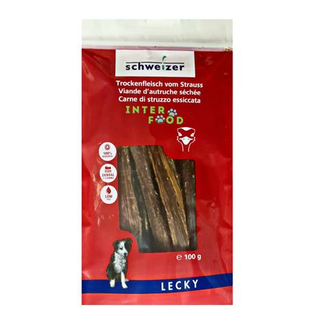 Lecky Trockenfleisch spezial vom Strauss - 100gr