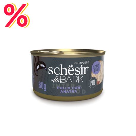 Schesir After Dark gatto - Filetti di Pollo con Anatra - in pat - 12 x 80g