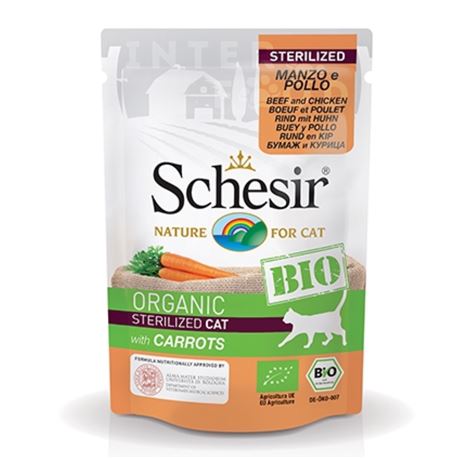 Schesir Bio - Sterilized - Manzo e Pollo con carote - 85g 1