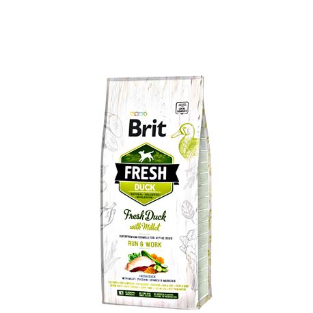 Brit Fresh Duck with Millet Adult Run & Work - 2,5kg