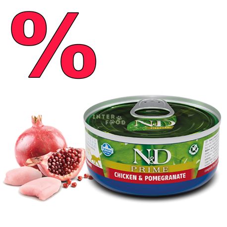 FARMINA N&D PRIME - CHICKEN & POMEGRANATE - 24x70gr 1