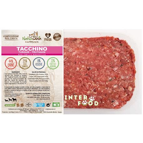 NaturCanin Barf menu Tacchino - 1kg