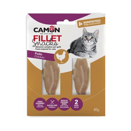 Camon Filetti di POLLO - Snack per gatti - 40g