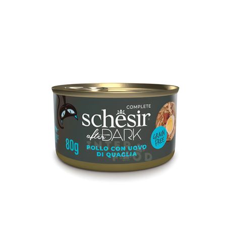 Schesir After Dark gatto - Filetti di Pollo con uovo di quaglia - in brodo - 80g