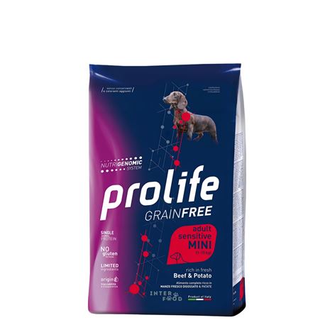 PROLIFE Grain Free Adult Sensitive Beef & Potato - Mini - 2kg