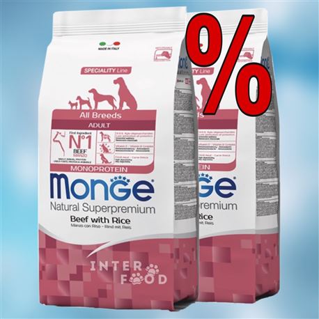 Monge SL All Breeds Manzo e Riso - 2 x 12kg