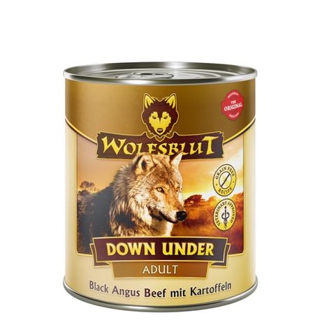 WOLFSBLUT Down Under - Black Angus Beef mit Skartoffeln - Adult - 6 x 800g