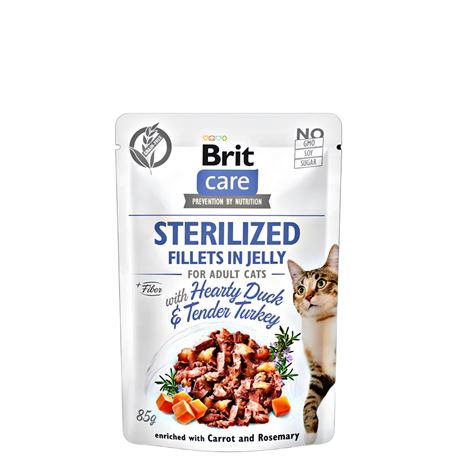 Brit Care Cat Pouch Sterilized - Hearty Duck & Tender Turkey - Jelly - 85g