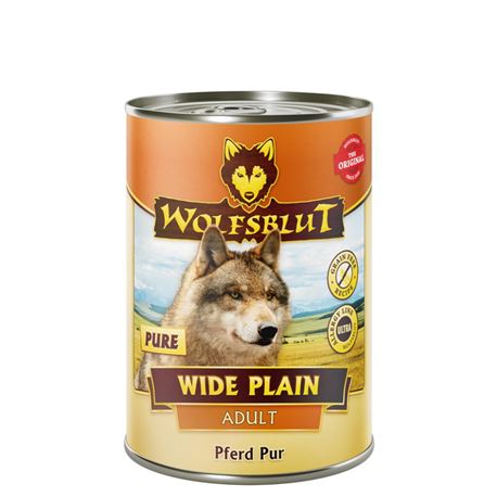 WOLFSBLUT Wide Plain Pure - Pferd Pur - Adult - 6 x 395g