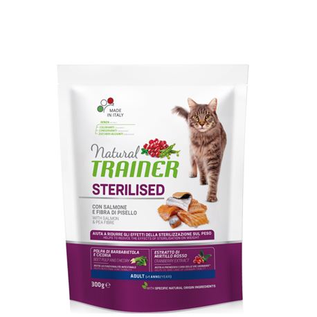 Natural TRAINER Sterilised Adult con Salmone - 300g