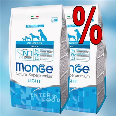 Monge SL All Breeds Light Salmone e Riso - 2 x 12kg 1