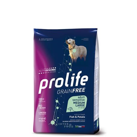 PROLIFE Grain Free Adult Sensitive Fish & Potato - Medium/Large - 2,5kg