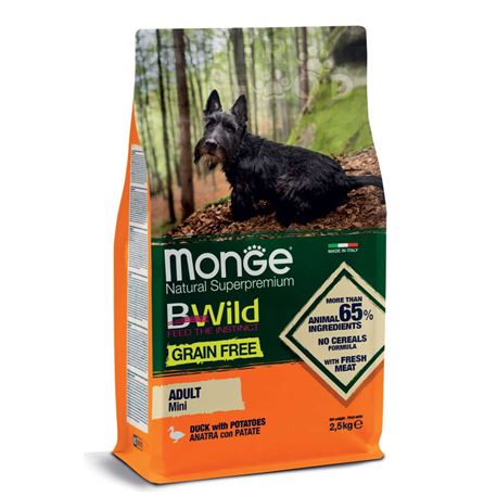 Monge B-Wild GF All Breed Adult Mini Anatra con Patate - 2,5kg