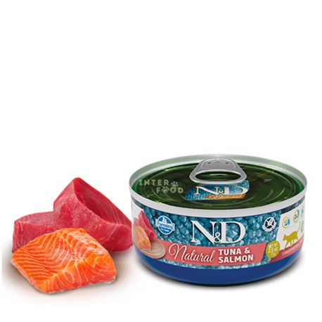 FARMINA N&D NATURAL - TUNA & SALMON - 70gr