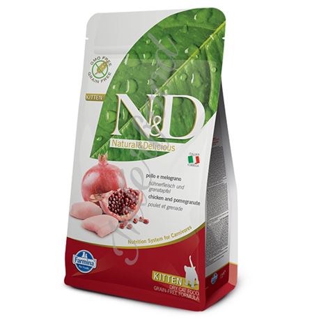 FARMINA N&D GRAIN FREE FELINE - CHICKEN & POMEGRANATE - Kitten - 10kg