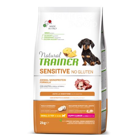 Natural TRAINER Sensitive No Gluten Mini Puppy&Junior Anatra - 2kg 1